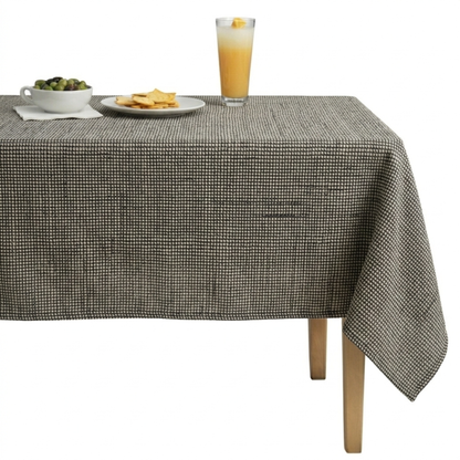 York Jacquard Textured Tablecloth - Mocha