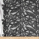 Black CREATION Glitter Embroidered Mesh Fabric. Lace Netting Material 52 Inch in Width Fabric by the Yard - 52 Inch Wide