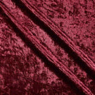Burgundy Shiny Crushed Velvet Fabric by the Yard - 72 Inch Wide
