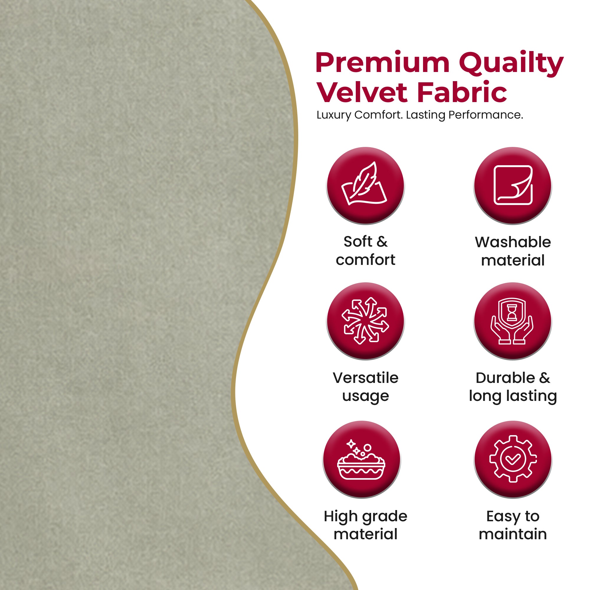 Newport118 Velvet Tablecloth Slate - detail