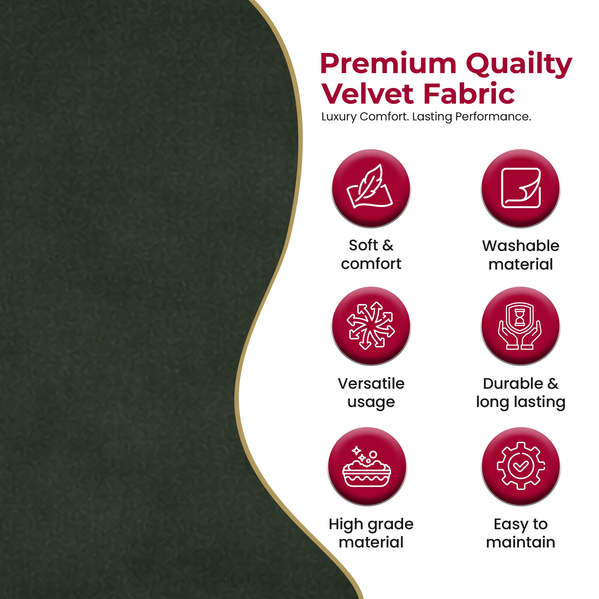Newport118 Velvet Tablecloth Emerald - detail