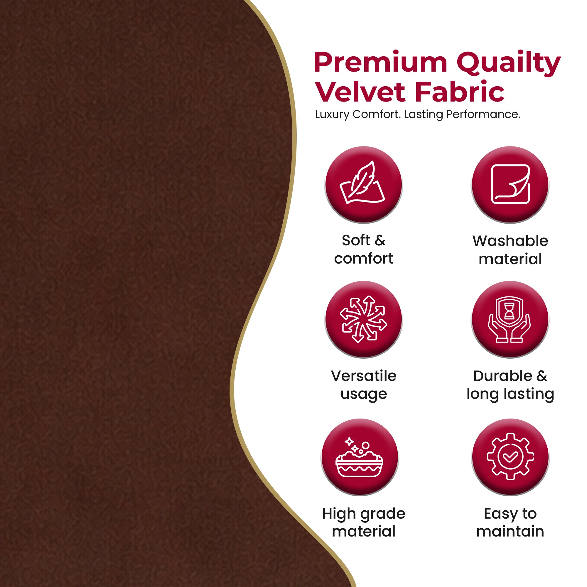 Newport118 Velvet Tablecloth Ruby - detail