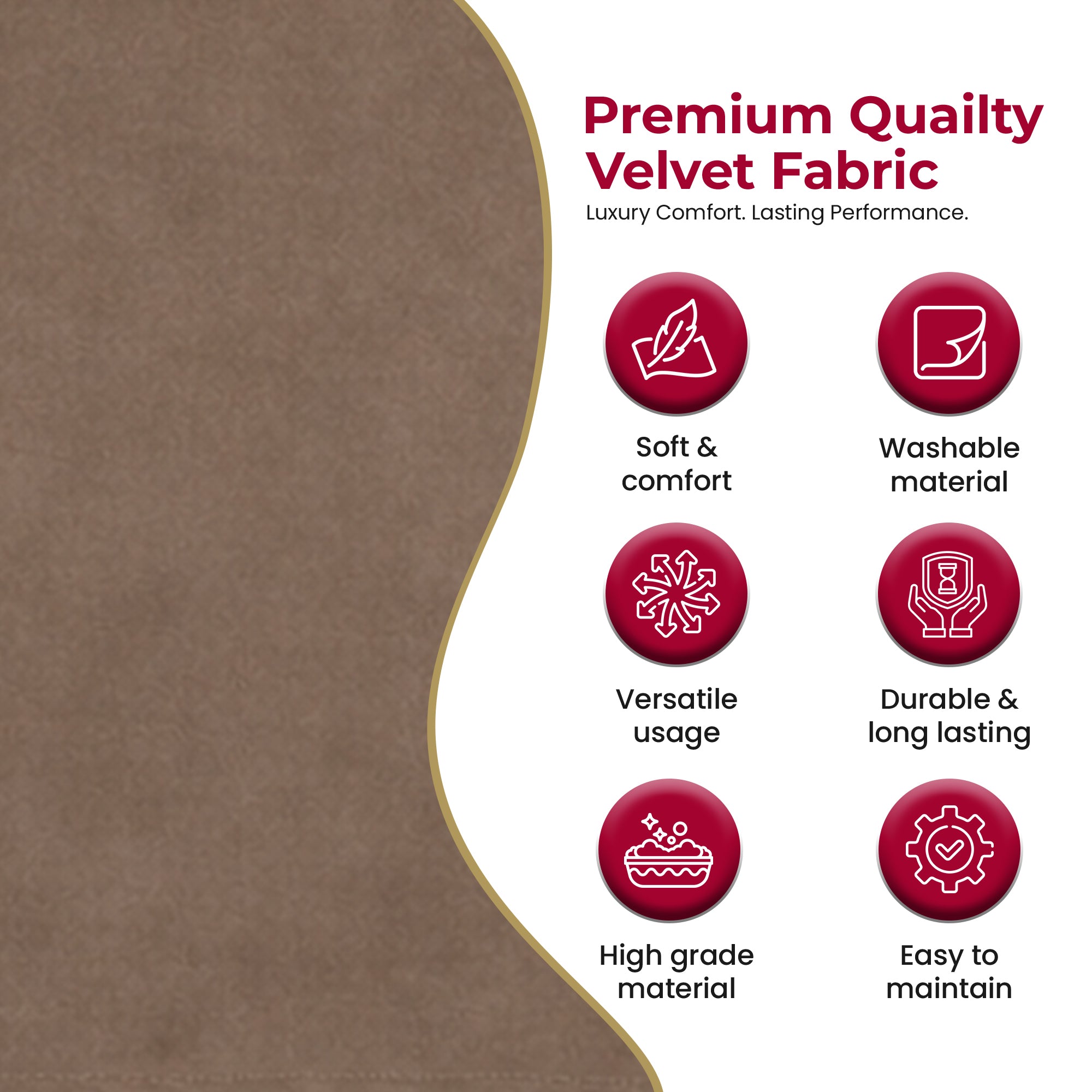 Newport118 Velvet Tablecloth Chocolate - detail