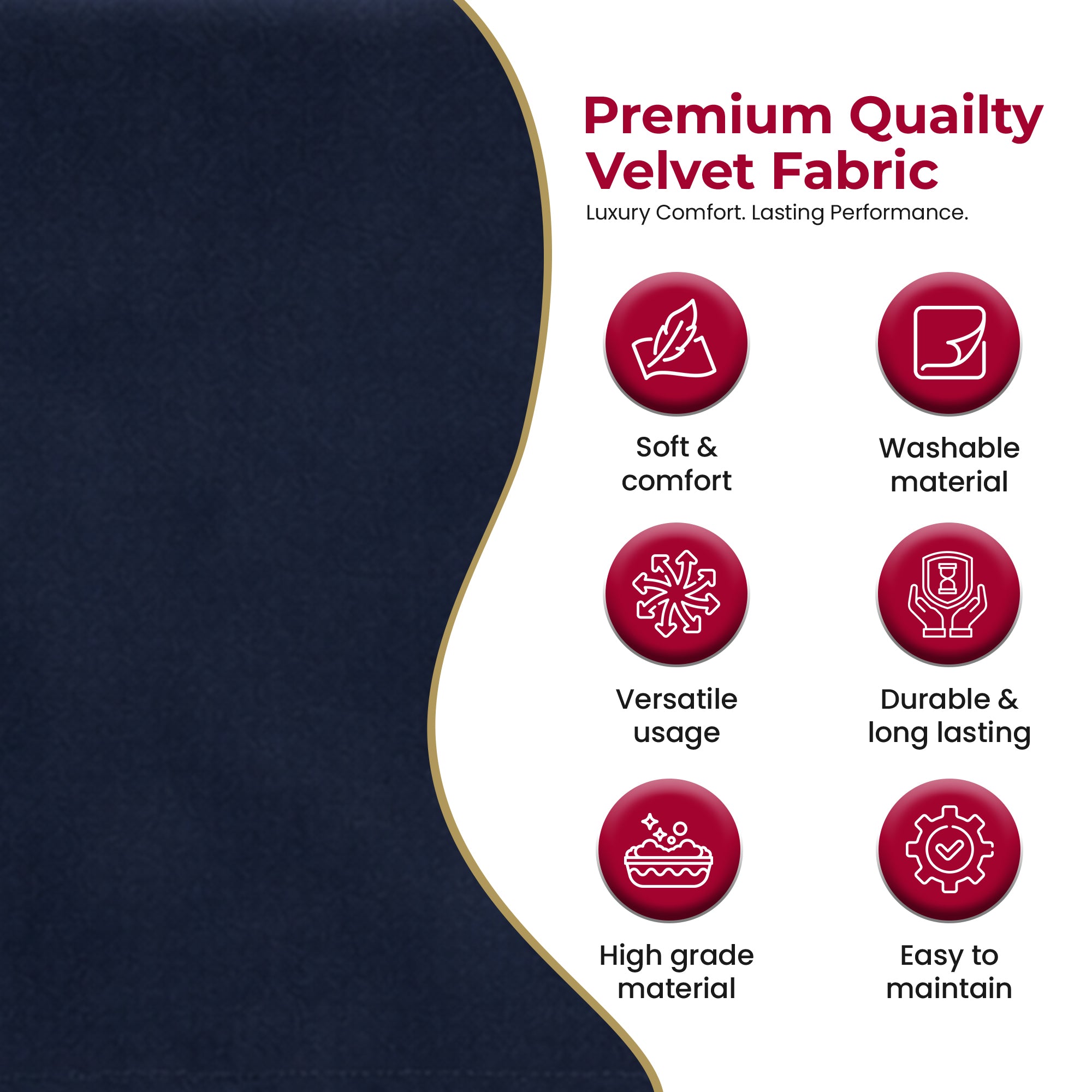 Newport118 Velvet Tablecloth Moonlight Blue - detail