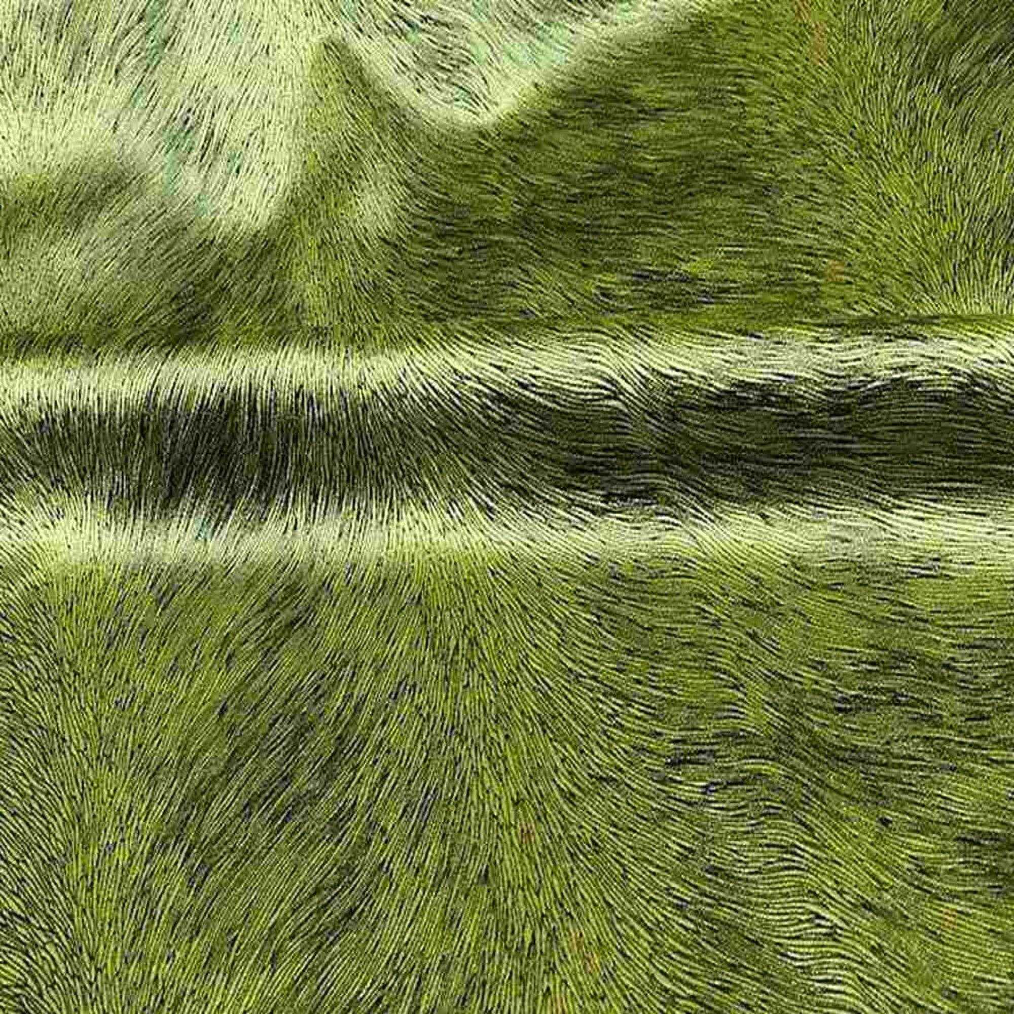 Green Brocade Hunter Velvet Fabric by the Yard - 72 Inch Wide