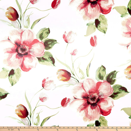 TROPICAL Floral Digital Print Satin | Tablecloth - Rose