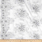Dull Silver Bristol Glitter Sequin Embroidered Lace Fabric. 54 Inch in Width Fabric by the Yard - 54 Inch Wide